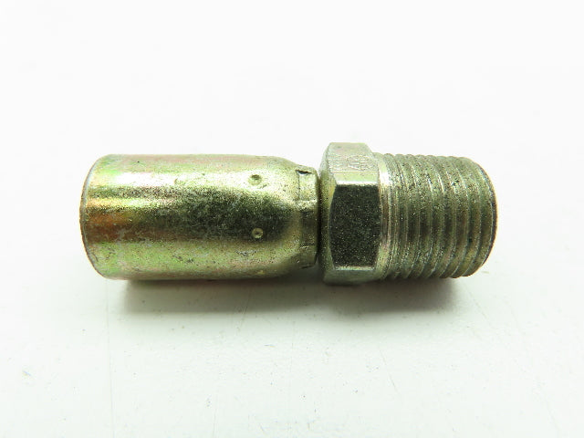 Eaton 05E-106 Coll-O-Crimp Male Rigid Fitting 5/16" Hose ID x 3/8" NPT  LOT OF 2