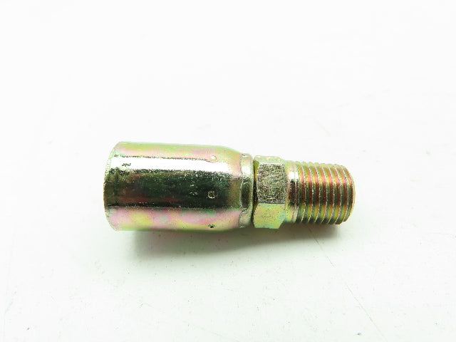 Eaton 06E-104 Coll-O-Crimp Male Rigid Fitting 3/8" Hose ID x 1/4" NPT  LOT OF 5