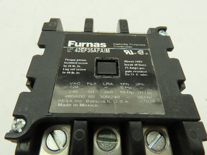 Furnas 42EF35AFAIM Definite Purpose Contactor 60A 600V Coil 110/120V 50/60Hz