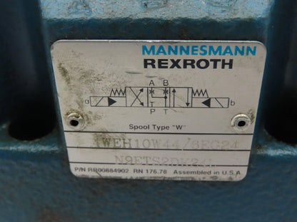 Rexroth 4WEH10W44 Hydraulic Spool Valve 4WEH10W44/6EG24N9ETS2DK24L Type W