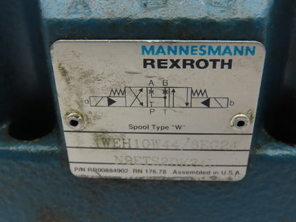 Rexroth 4WEH10W44 Hydraulic Spool Valve 4WEH10W44/6EG24N9ETS2DK24L Type W