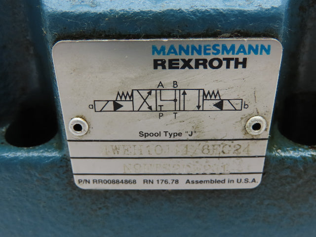 Rexroth 4WEH10J44 Hydraulic Spool Valve 4WEH10J44/6EG24N9ETS2DK24L Type J