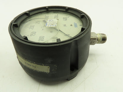 Wika 4" Pressure Gauge Liquid Filled 0-400 PSI 316 SS Tube and Connection