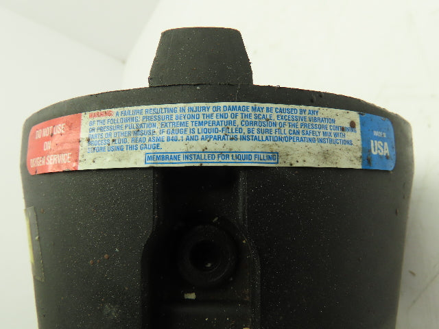 Wika 4" Pressure Gauge Liquid Filled 0-400 PSI 316 SS Tube and Connection
