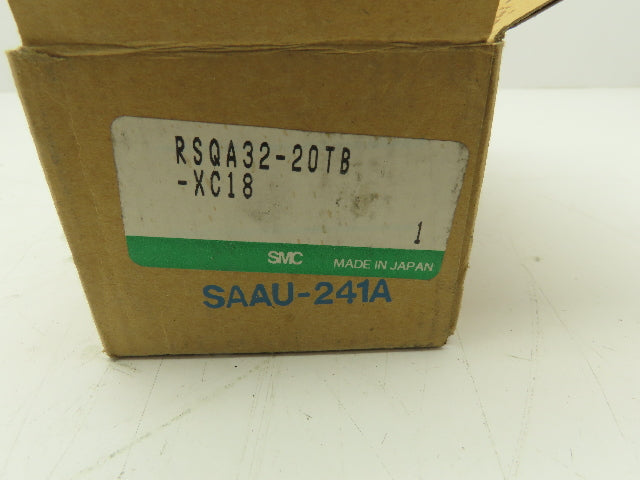 SMC RSQA32-20TB-XC18 Pneumatic Cylinder 32mm Bore 20mm Stroke 145 psi.