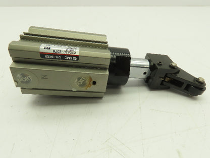 SMC RSQA32-20TB-XC18 Pneumatic Cylinder 32mm Bore 20mm Stroke 145 psi.