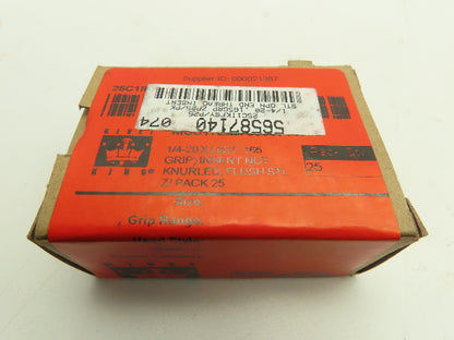 RivetKing 25C1IKFSY/P25 Steel Rivet Nut Insert Flush Grip Head 1/4-20 LOT OF 150