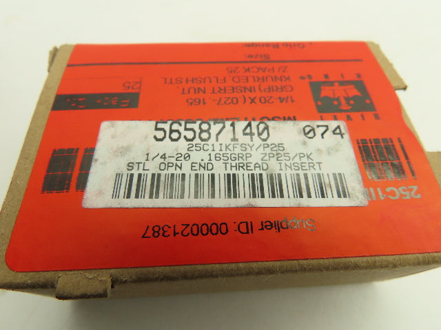 RivetKing 25C1IKFSY/P25 Steel Rivet Nut Insert Flush Grip Head 1/4-20 LOT OF 150