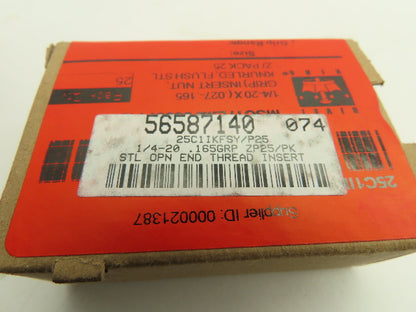 RivetKing 25C1IKFSY/P25 Steel Rivet Nut Insert Flush Grip Head 1/4-20 LOT OF 150