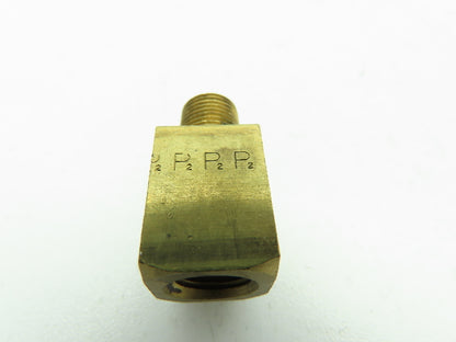 Parker 2225P-2 Brass Street Tee Pipe Fitting T 1/8" FNPT x MNPT x FNPT LOT OF 12
