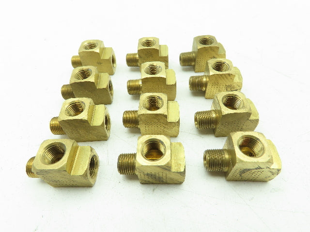 Parker 2225P-2 Brass Street Tee Pipe Fitting T 1/8" FNPT x MNPT x FNPT LOT OF 12