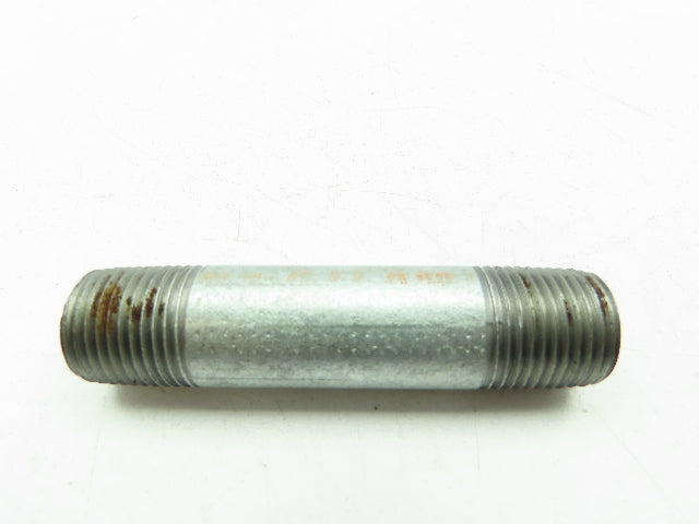 Galvanized Steel Pipe Nipple 1/2"x 3-1/2" NPT Male SCH 40  LOT OF 18