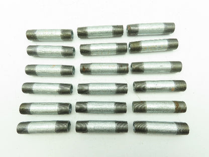 Galvanized Steel Pipe Nipple 1/2"x 3-1/2" NPT Male SCH 40  LOT OF 18