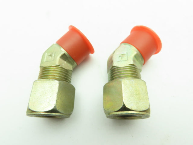 Parker 12 VBU-S Ferulok Flareless 45 Deg Male Elbow 3/4" Tube x 3/4" NPT LOT OF2