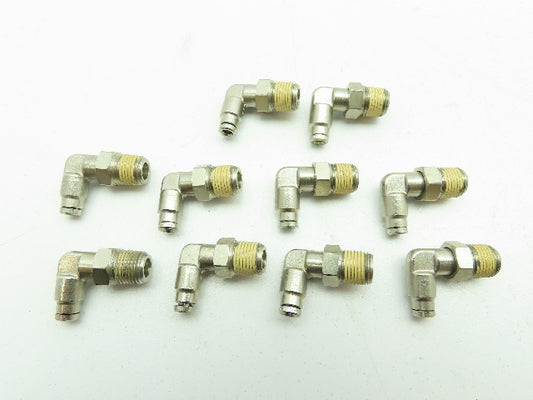 1/8-N-01 Push-to-Connect 90 Deg Elbow Fitting 1/8" Tube x 1/8" NPT LOT OF 10
