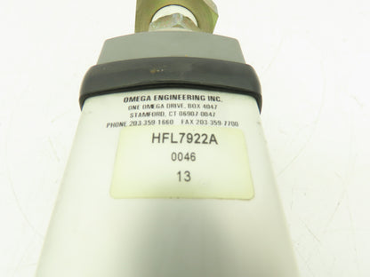 Omega HFL7922A In-line Flowmeter SCFM 70 Deg F 1000 PSI Max HFL