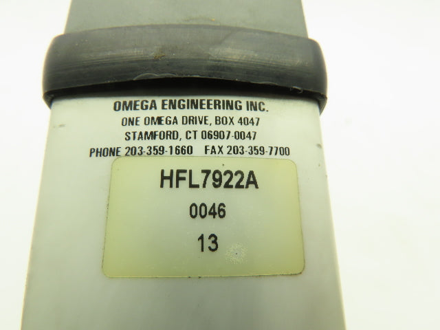 Omega HFL7922A In-line Flowmeter SCFM 70 Deg F 1000 PSI Max HFL