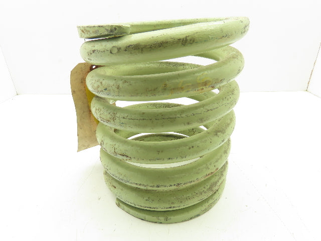 Heavy Duty Steel Isolation Reactor Coil Spring Flat Mount 8"OD 9.5"L Light GREEN