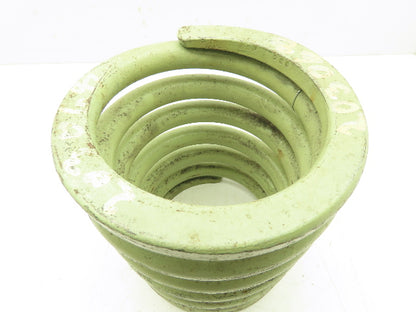 Heavy Duty Steel Isolation Reactor Coil Spring Flat Mount 8"OD 9.5"L Light GREEN