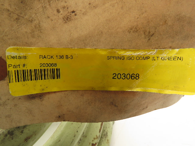 Heavy Duty Steel Isolation Reactor Coil Spring Flat Mount 8"OD 9.5"L Light GREEN