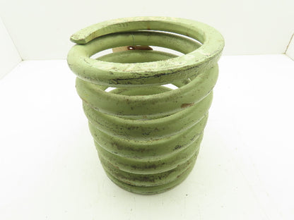 Heavy Duty Steel Isolation Reactor Coil Spring Flat Mount 8"OD 9.5"L Light GREEN