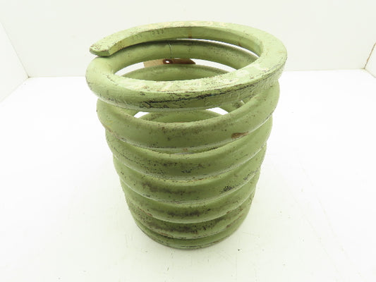 Heavy Duty Steel Isolation Reactor Coil Spring Flat Mount 8"OD 9.5"L Light GREEN