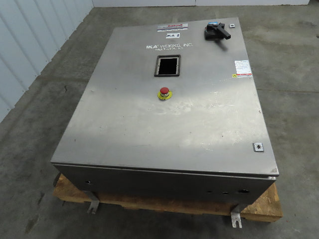 Rittal AE 1016, 32x40x12 SS Electrical Enclosure W/ 100A 600V Fused Disconnect