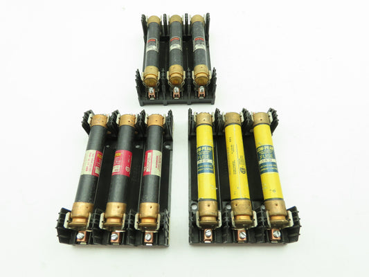 R60030-3COR Buss Fuse Block Holder 3-Pole 30A 600V Class R w/Fuses LOT OF 3