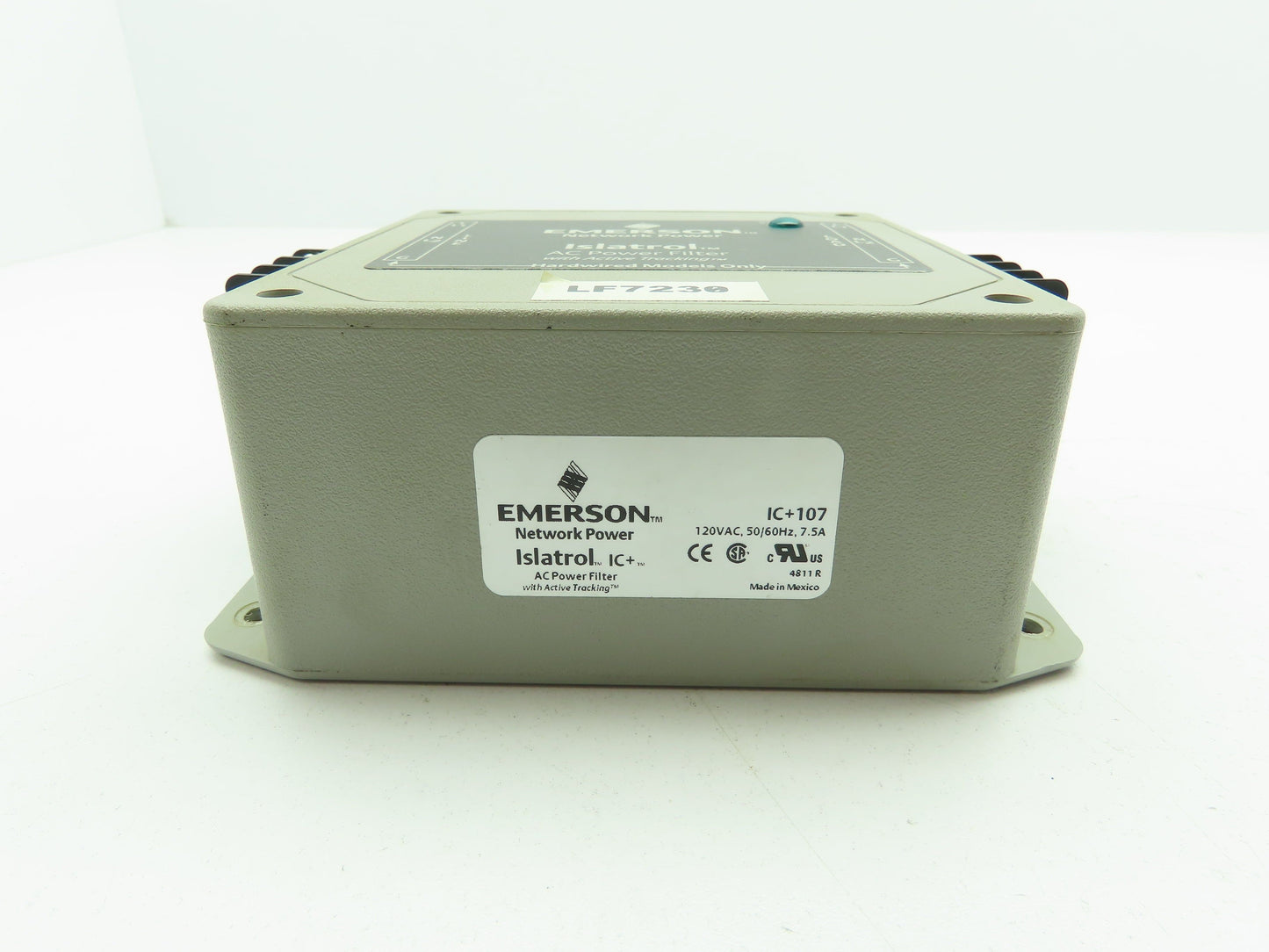Emerson IC+107 Islatrol AC Power/Line Filter 120V 7.5A Active Tracking