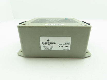 Emerson IC+107 Islatrol AC Power/Line Filter 120V 7.5A Active Tracking
