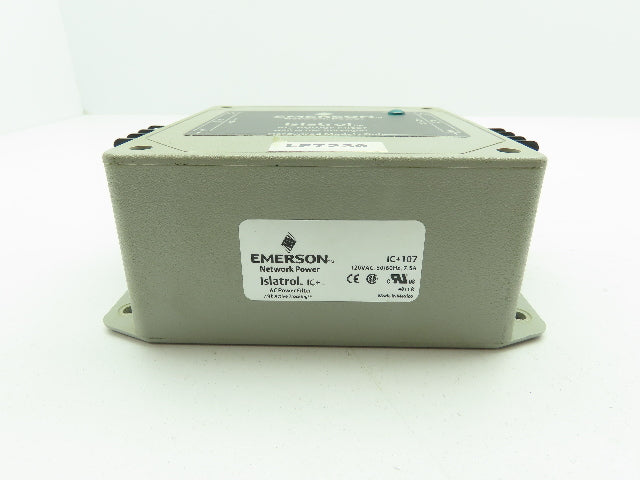 Emerson IC+107 Islatrol AC Power/Line Filter 120V 7.5A Active Tracking