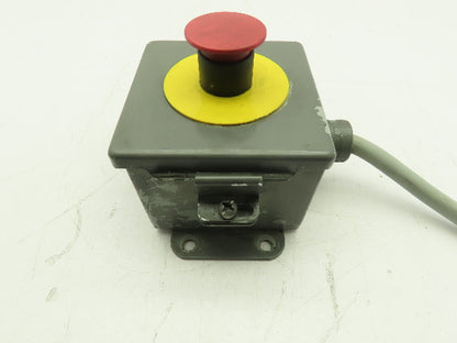 Hoffman A404LP Emergency Stop Push Button Steel Enclosure RED Push/Pull 4x4x3"