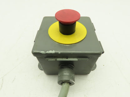 Hoffman A404LP Emergency Stop Push Button Steel Enclosure RED Push/Pull 4x4x3"