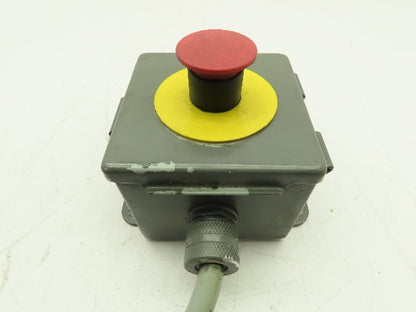 Hoffman A404LP Emergency Stop Push Button Steel Enclosure RED Push/Pull 4x4x3"
