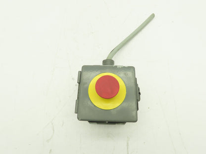 Hoffman A404LP Emergency Stop Push Button Steel Enclosure RED Push/Pull 4x4x3"