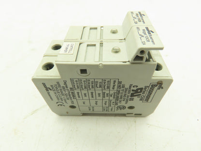 Cooper Bussmann CHM 10X38 Midget Fuse Holder IEC 2-Pole 30A/32A w/Fuses LOT OF 3
