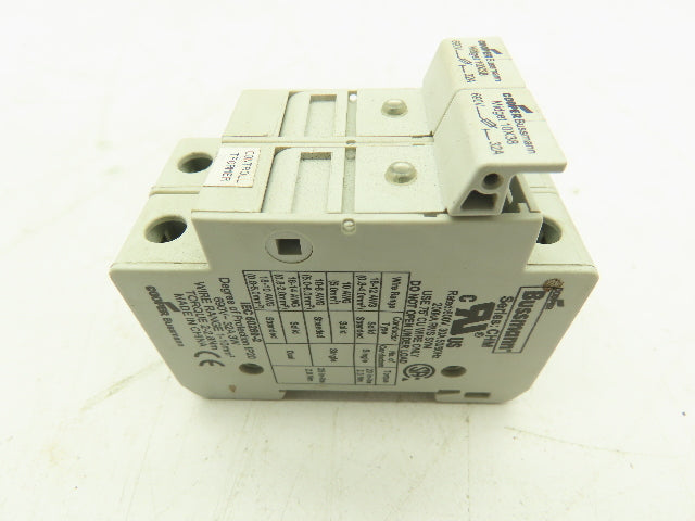 Cooper Bussmann CHM 10X38 Midget Fuse Holder IEC 2-Pole 30A/32A w/Fuses LOT OF 3