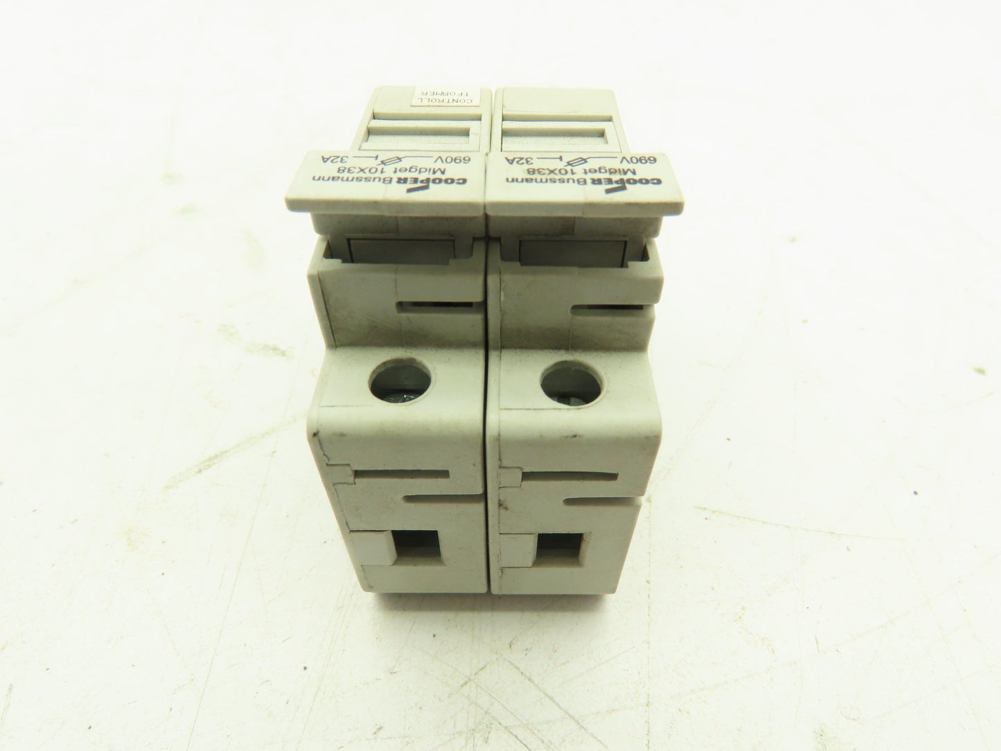 Cooper Bussmann CHM 10X38 Midget Fuse Holder IEC 2-Pole 30A/32A w/Fuses LOT OF 3