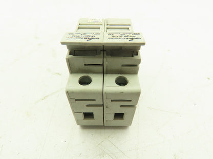 Cooper Bussmann CHM 10X38 Midget Fuse Holder IEC 2-Pole 30A/32A w/Fuses LOT OF 3