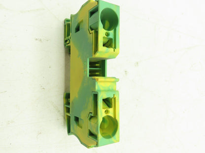 Phoenix Contact ST35-PE Terminal Block 35mm 14-2 AWG Yellow/Green  LOT OF 3