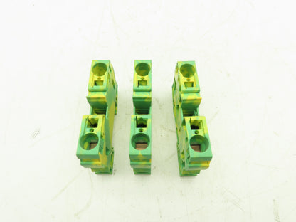 Phoenix Contact ST35-PE Terminal Block 35mm 14-2 AWG Yellow/Green  LOT OF 3