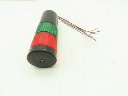 Menics PTE-A-202-RG-B Modular Tower 2-Stack LED Light 56mm 24V RED/GREEN Steady