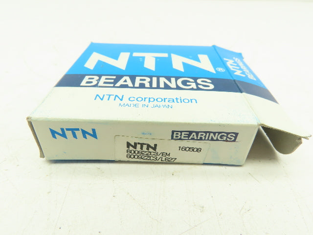 NTN 6009ZZC3/EM 6009ZZC3/L627 Radial Ball Bearing,Shielded,45mm Bore ?	Lot of 2