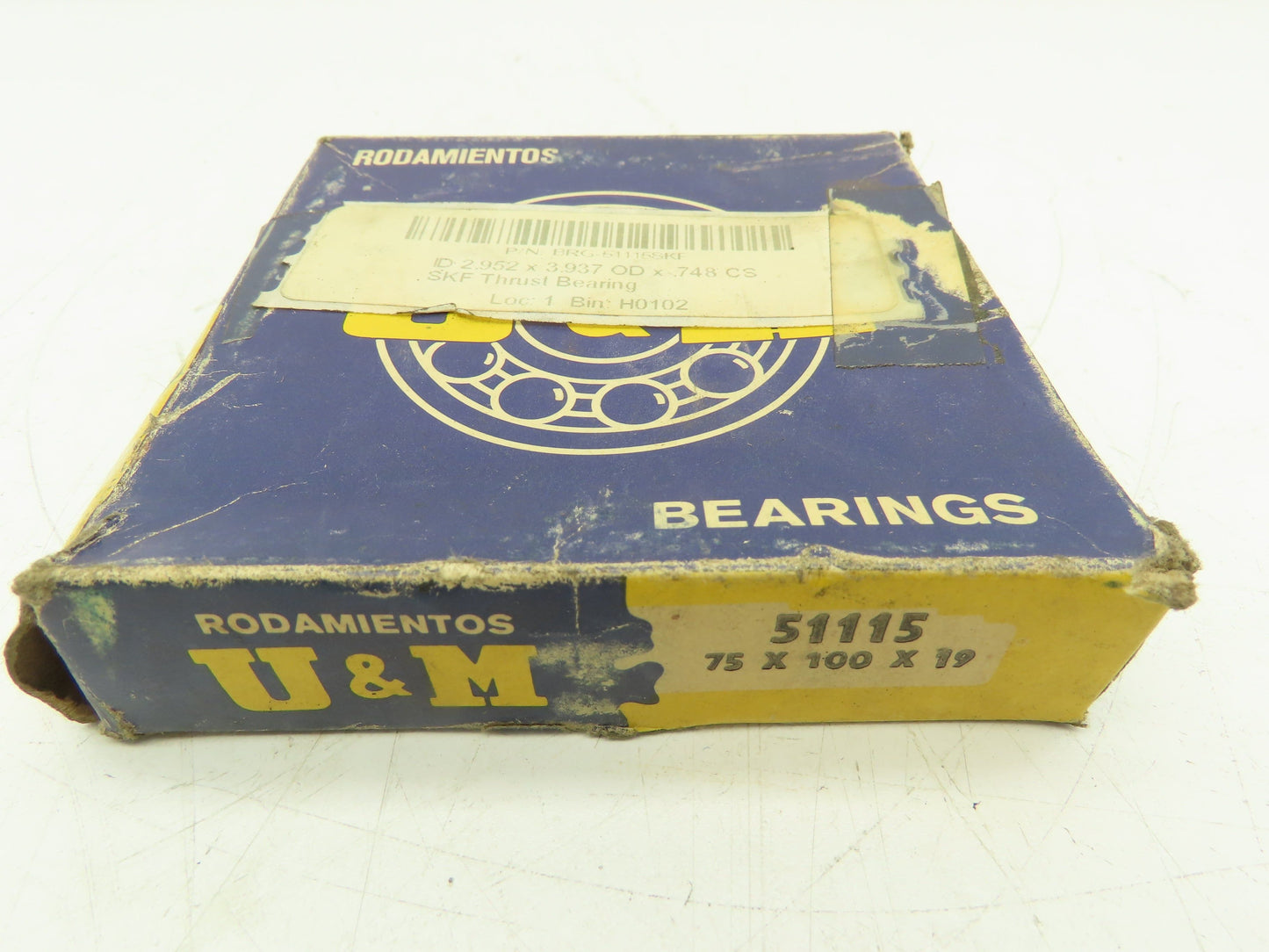 Rodamientos U & M 51115 Thrust Bearing 75X100X19