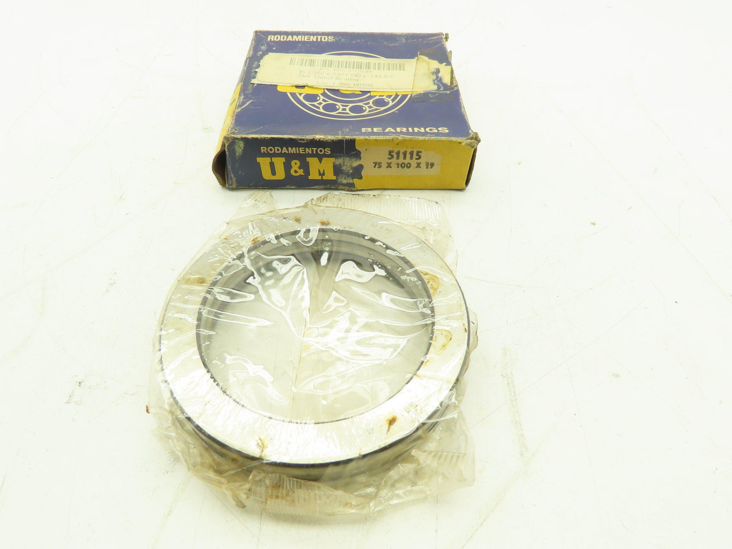 Rodamientos U & M 51115 Thrust Bearing 75X100X19