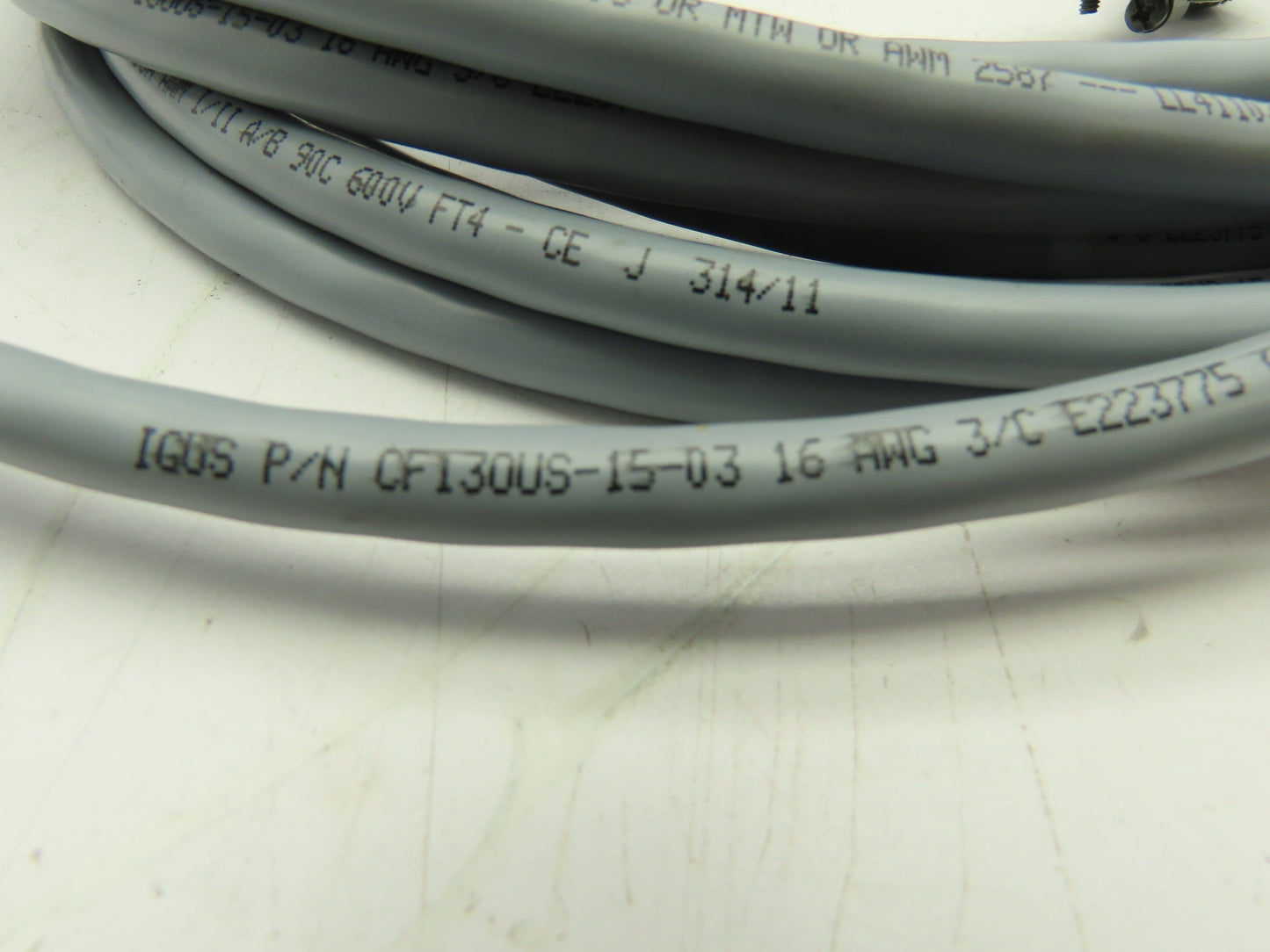 Ormec Igus CBL-J2617103/25 Hi-Flex Motor Brake Cable Extender 3-Pin Male/Female