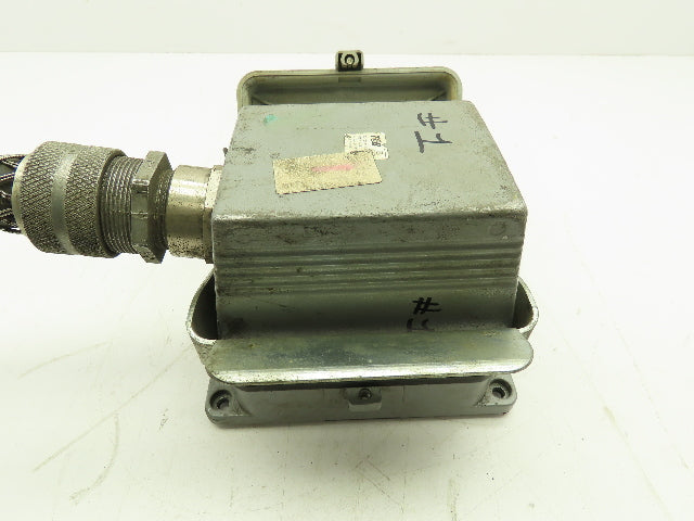 T&B MS 224B Pin & Sleeve Connector Plug 16A 24-Pin Steel Housing Box Side Entry
