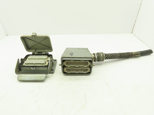 T&B MS 224B Pin & Sleeve Connector Plug 16A 24-Pin Steel Housing Box Side Entry