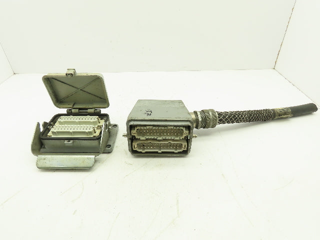 T&B MS 224B Pin & Sleeve Connector Plug 16A 24-Pin Steel Housing Box Side Entry