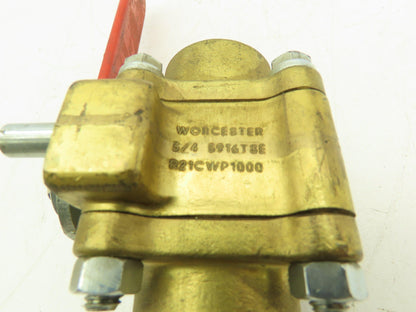Worcester 5916TSE Brass Ball Valve 3/4" NPT R21CWP1000